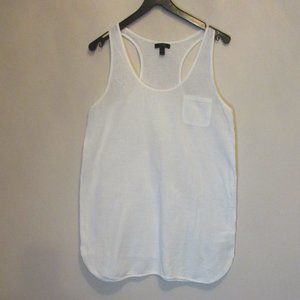 J.Crew White Cotton tank top medium